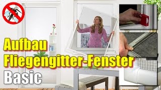 Fliegengitter Fenster BASIC MontageVideo [upl. by Alahc427]