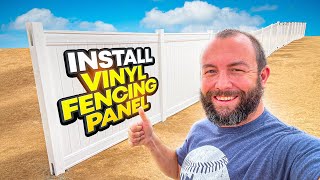 HOW TO easily install vinyl fencing  Tips amp Tricks to make it easier [upl. by Ayimat907]