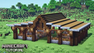 Minecraft Animal Barn Tutorial How To Build [upl. by Stilwell]