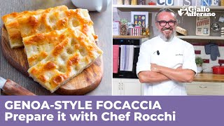 How to prepare a great GENOASTYLE FOCACCIA  Traditional Ligurian recipe [upl. by Llednek]