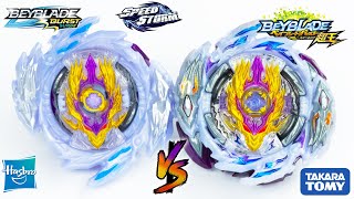 Raid Luinor L6 vs Rage Longinus Destroy 3A HASBRO VS TAKARA TOMY Beyblade Sparking Surge Battle [upl. by Marnia]