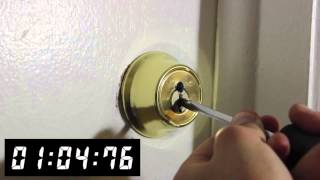 Drilling a Kwikset Deadbolt  Front Range Locksmith [upl. by Morrill]