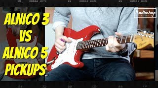 Alnico 3 vs Alnico 5 Pickups Comparison [upl. by Leesa]