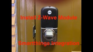 Install ZWave Module Yale Assure Lock SL amp Smartthings Setup [upl. by Hcire]