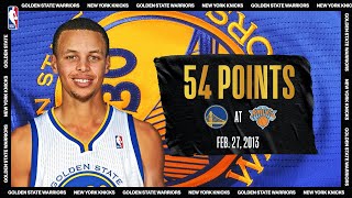 Steph Drains 11 Triples amp 54 PTS At The Garden  NBATogetherLive Classic Game [upl. by Atires]