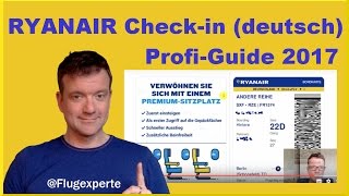 Ryanair Online CheckIn Guide deutsch 2017 einfach  schnell [upl. by Ietta646]