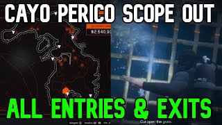 Gta 5 Cayo Perico Heist Scope Out All Entry and Exit Points Drainage Tunnel [upl. by Ammadis592]