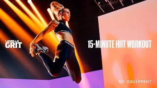 15Minute Athome HIIT Cardio Workout  LES MILLS GRIT  LES MILLS X REEBOK NANO SERIES [upl. by Alaunnoif]