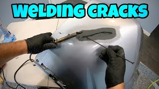 How to Easily Fix Cracks by Plastic Welding [upl. by Sajet668]