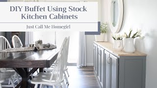 Building a DIY Buffet using Stock Kitchen Cabinets [upl. by Massingill]