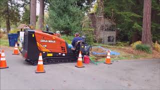 MUST SEE Trenchless Waterline Install Using Directional Drill [upl. by Annoid]