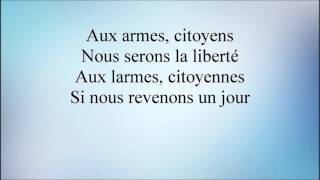 Aux Armes Citoyens Lyrics [upl. by Hcirdeirf]