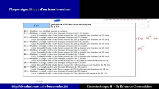 Transformateur Monophasé 4 Plaque signalétique [upl. by Aneelad6]