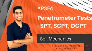 Penetrometer Tests  SPT SCPT DCPT  Soil Mechanics [upl. by Ysied]