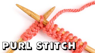 How to PURL STITCH for Total Beginners [upl. by Remmus]