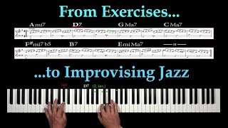 How to improvise an EASY JAZZ SOLO with simple ARPEGGIOS [upl. by Innoc218]