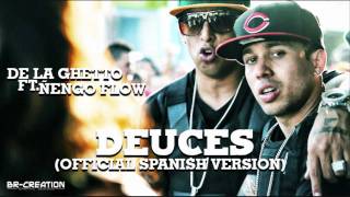 De la ghetto ft ñengo flow Deuces con letra [upl. by Ddet699]