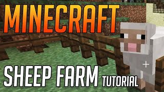 Minecraft How to Make a Sheep Farm [upl. by Blackington445]