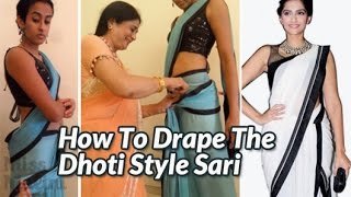 How To Drape The Dhoti Style Sari [upl. by Tibold]