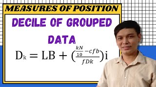 Decile of Grouped Data Measures of Position [upl. by Anjanette39]