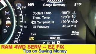 RAM 4WD SERV Failure  Easy Fix [upl. by Eenaffit]