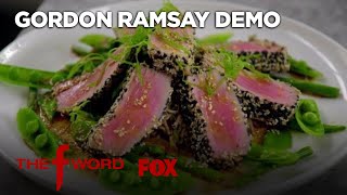 Gordon Ramsay Demonstrates How To Cook Delicious Sesame Crusted Tuna  Season 1 Ep 10  THE F WORD [upl. by Maibach]