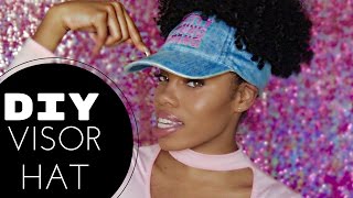 EASY DIY Visor Hat No Sewing [upl. by Annaeg509]