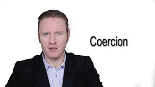 Coercion  Meaning  Pronunciation  Word World  Audio Video Dictionary [upl. by Yllib]