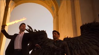 Lucifer Ending  Lucifer cuts off Michaels wings Lucifer becomes God [upl. by Adena]