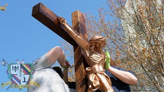 Standing Outdoor Crucifix  Construction amp Installation [upl. by Kimura804]