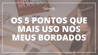 5 Principais Pontos do Bordado Livre [upl. by Lara]