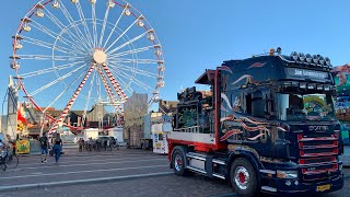 Kermis Volendam 2023 Transport en opbouw Deel 4 [upl. by Echo]