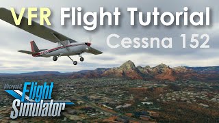 Real Pilot VFR Flight Lesson  Microsoft Flight Simulator  Cessna 152 [upl. by Lledniw446]