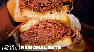 How Traditional Pastrami Is Made In New York City  Regional Eats [upl. by Ecnahs]