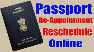 How To Reschedule Passport Appointment [upl. by Ignatia]