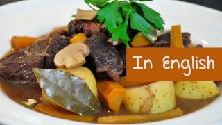 French recipe boeuf bourguignon Burgundy beef stew by Hervé Cuisine [upl. by Fenn761]