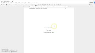 How to Format an APA Paper using Google Docs [upl. by Nert59]