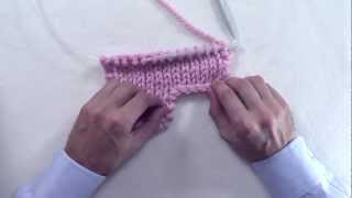 KNITTING HOWTO Cast On Stitches at End of Row [upl. by Arramas]