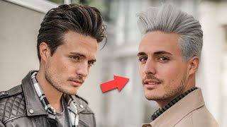 My Platinum Blonde Hair Transformation  Mens Silver Hairstyle 2020 [upl. by Aisek]