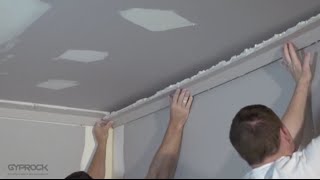 How To Install Plasterboard Part 5 Installing Cornice [upl. by Ahtis]