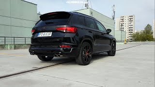 Cupra Ateca 20 TSI 300 sound exhaust sound revs start up sound launch control [upl. by Nodlehs]