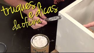 Massa para acabamento em madeira DIY • Oficina de Casa [upl. by Adaynek]