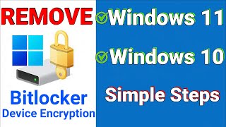 How To Remove BITLOCKER ENCRYPTION in Windows 11 [upl. by Solegnave]