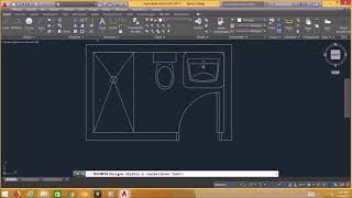 Tutorial  4 Dibujar un baño en Autocad [upl. by Euqor]