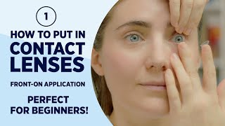 How to put in contact lenses  SUPER easy Method 1 [upl. by Yurt]