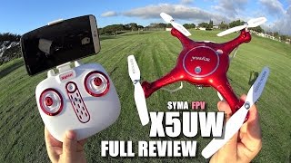 SYMA X5UW FPV Camera Drone  Full Review  UnBoxing Inspection Setup Flight Test Pros amp Cons [upl. by Ynnor549]