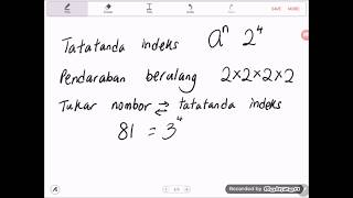 Bab 1 Matematik Tingkatan 3 Kssm Konsep asas Indeks [upl. by Yehus]