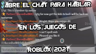 Como Abrir El Chat Para Hablar En Cualquier Juego De Roblox [upl. by Anoyek11]