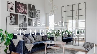 IKEA HACK DIY Industrial Mirror wall under 85 [upl. by Katti]