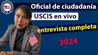 2024 Examen de Ciudadanía Americana  OFFICIAL USCIS Interview SPANISH [upl. by Lamprey]